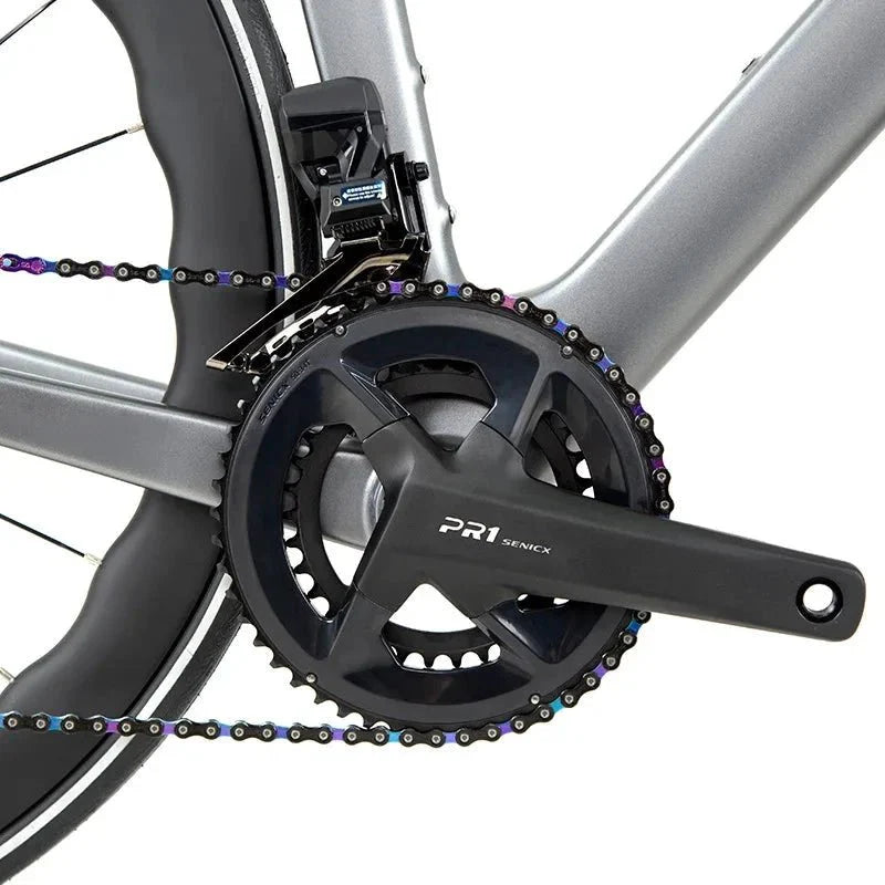 TWITTER 700X25C Carbon Road Bicycle Wireless Men's Hydraulic Disc Racing Bike With WheelTop EDS TX 24S Shifter 50mm Carbon Wheel