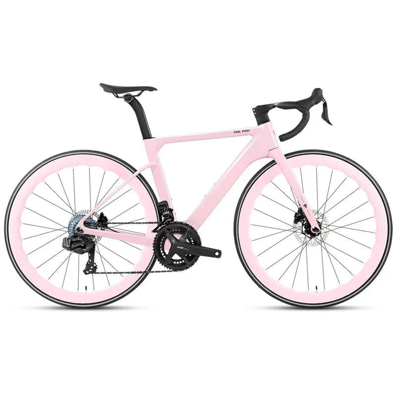 TWITTER 700X25C Carbon Road Bicycle Wireless Men's Hydraulic Disc Racing Bike With WheelTop EDS TX 24S Shifter 50mm Carbon Wheel