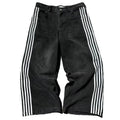Y2K Baggy Jeans High Quality Embroidered Striped Harajuku Sweatpants Men Women Hip Hop Streetwear Casual Mopping Wide Leg Denim