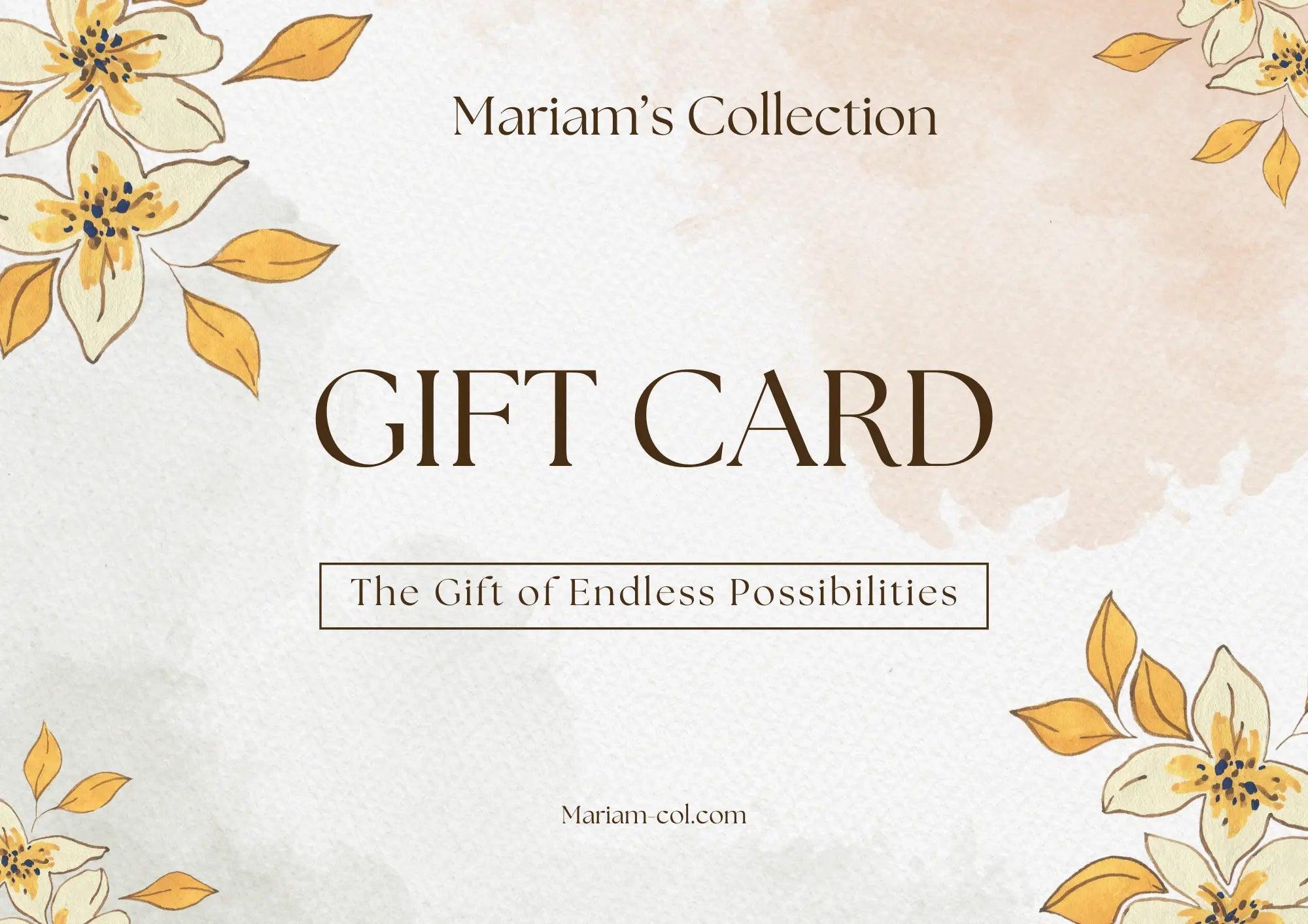 Mariam's Collection Mariam's Collection VIP Gift Card — main product shot