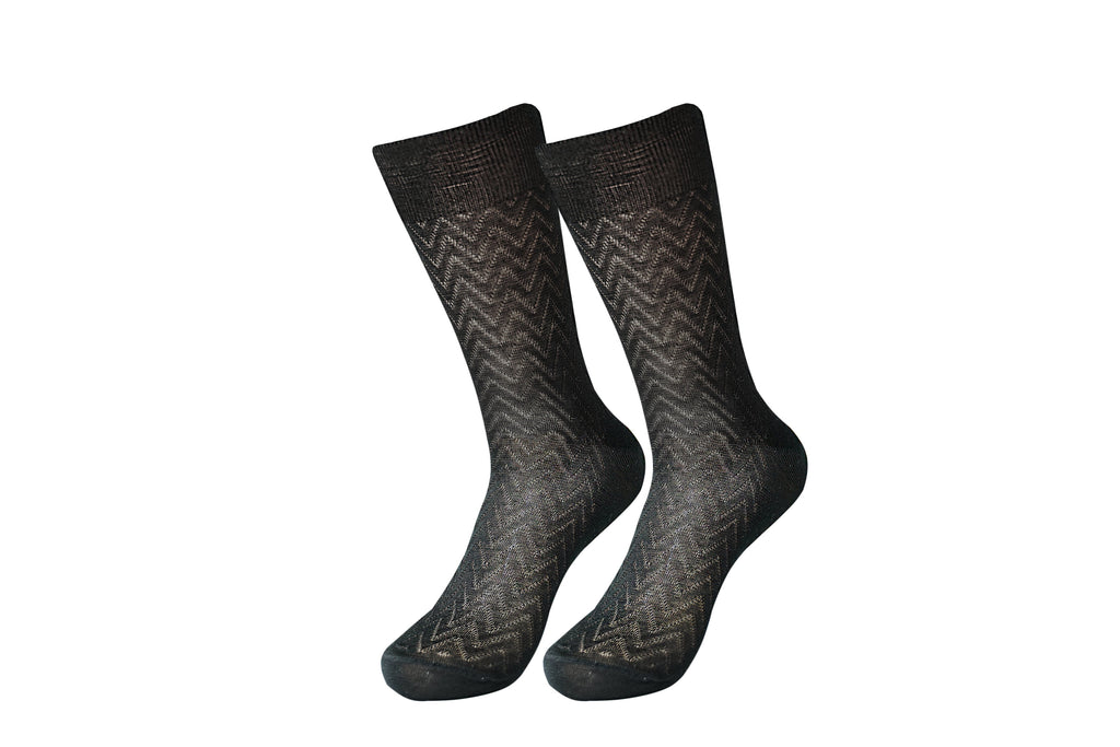 tittimitti tittimitti® 100% Mercerized "Filo di Scozia" Cotton Men's Dress & Trouser Socks. 3-Pack. Made in Italy — detail cl