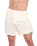 Spun Bamboo Men's Bamboo Viscose/Cotton Boxer Style Underwear Cream Color - 5-pack — main product shot