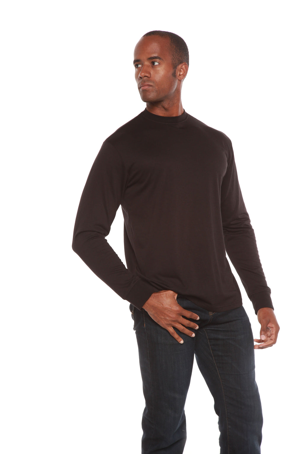 Spun Bamboo Men's Bamboo Viscose/Organic Cotton Long Sleeve T-Shirt — feature highlight