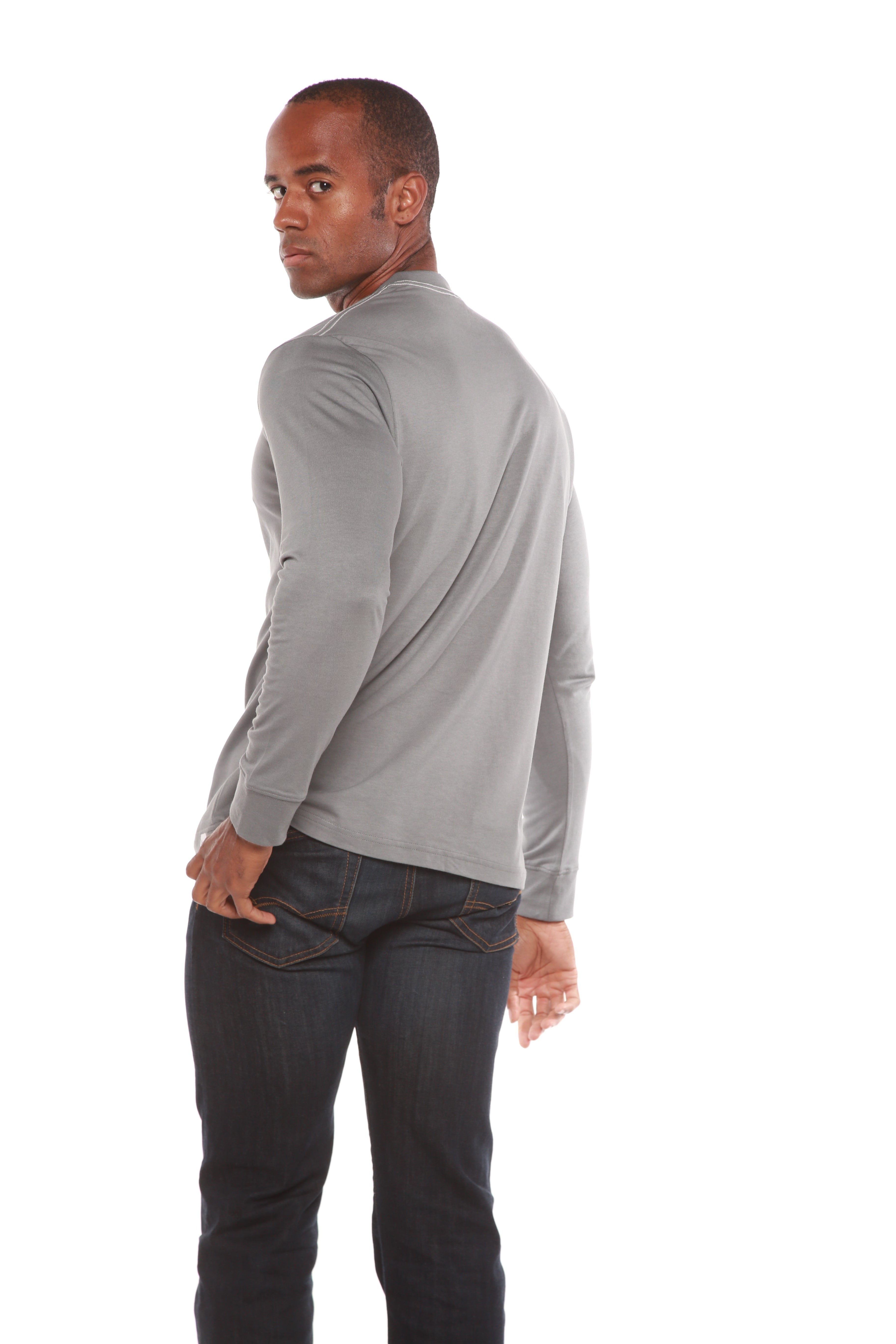 Spun Bamboo Men's Bamboo Viscose/Organic Cotton Long Sleeve T-Shirt — packaging