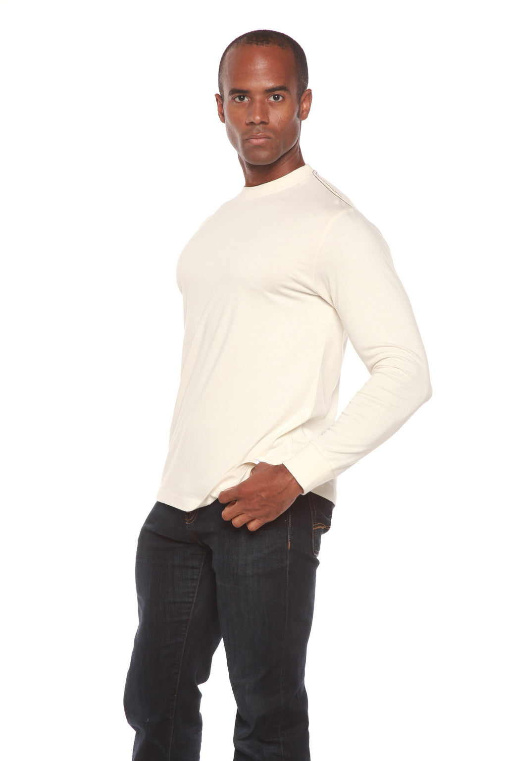 Spun Bamboo Men's Bamboo Viscose/Organic Cotton Long Sleeve T-Shirt — main product shot