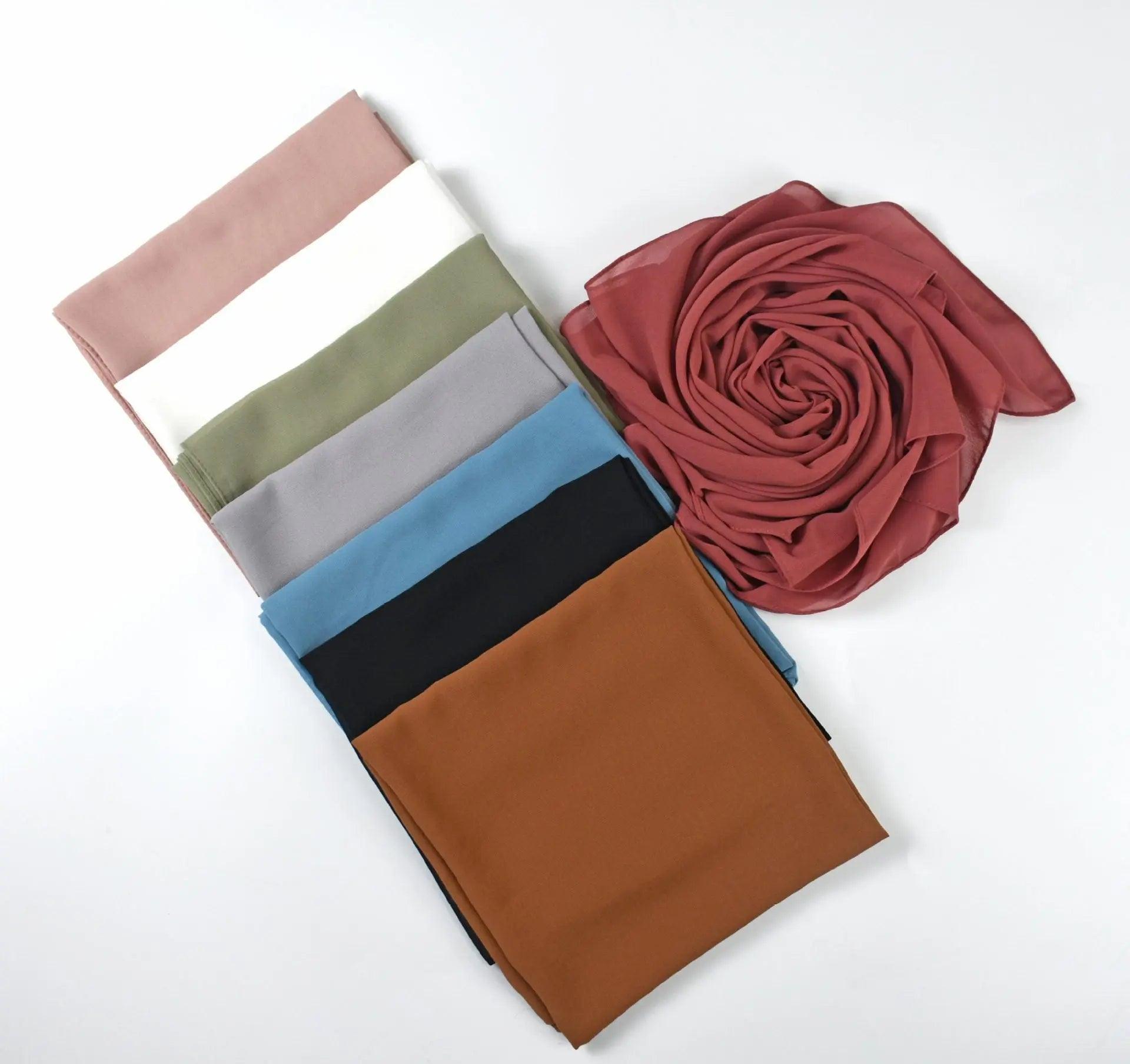 Mariam's Collection Mariam's Collection Pearl chiffon square hijab (MH028) — main product shot