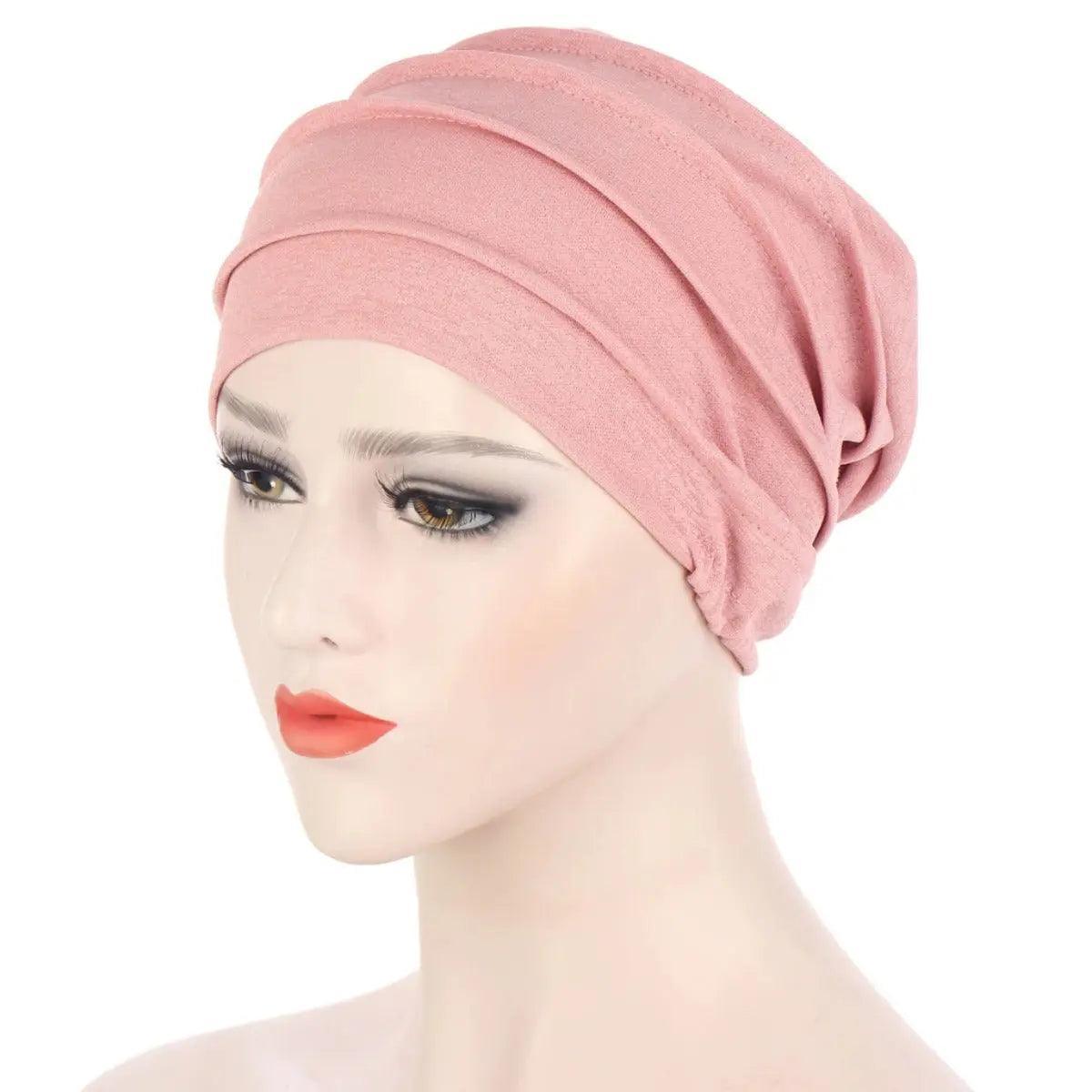 Mariam's Collection Solid Color Slub Cotton Undercap Hijab (MH031) — main product shot