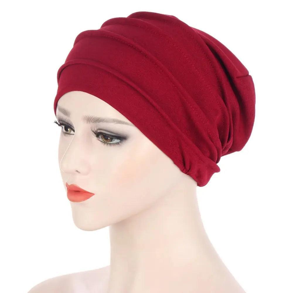 Mariam's Collection Mariam's Collection Solid Color Slub Cotton Undercap Hijab (MH031) — detail close-up