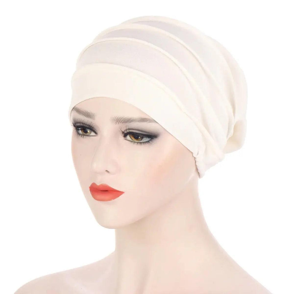 Mariam's Collection Solid Color Slub Cotton Undercap Hijab (MH031) — detail shot 8