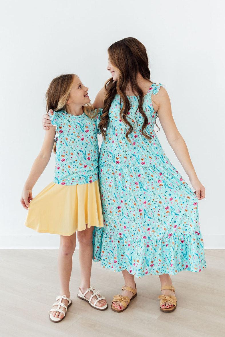 Mila & Rose ® Bluebell Breeze S/S Ruffle Tee — lifestyle context