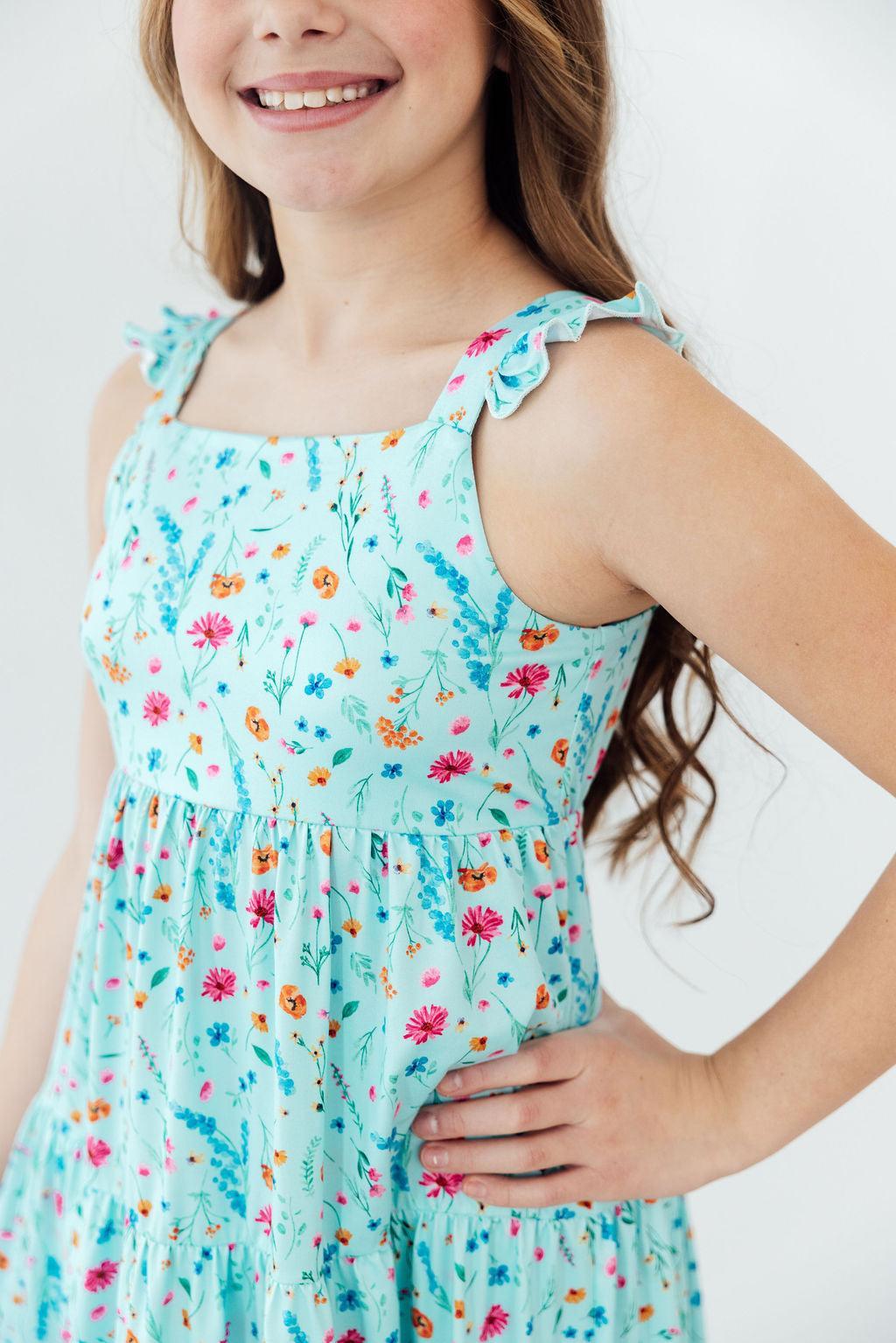 Mila & Rose ® Bluebell Breeze Ruffle Maxi Dress — main product shot