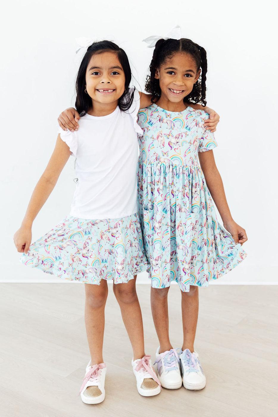 Mila & Rose ® Unicorn Queen S/S Pocket Twirl Dress — lifestyle context