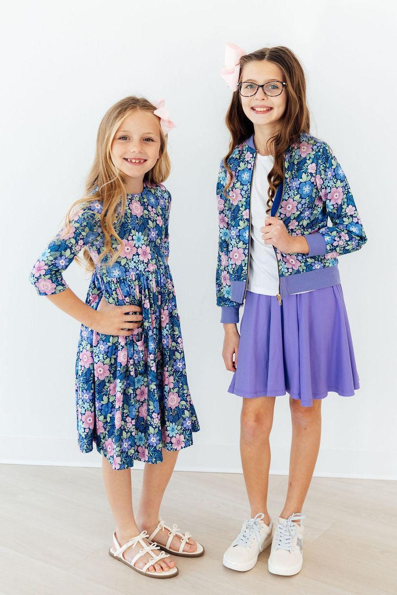 Mila & Rose ® Whimsy 3/4 Sleeve Pocket Twirl Dress — detail close-up