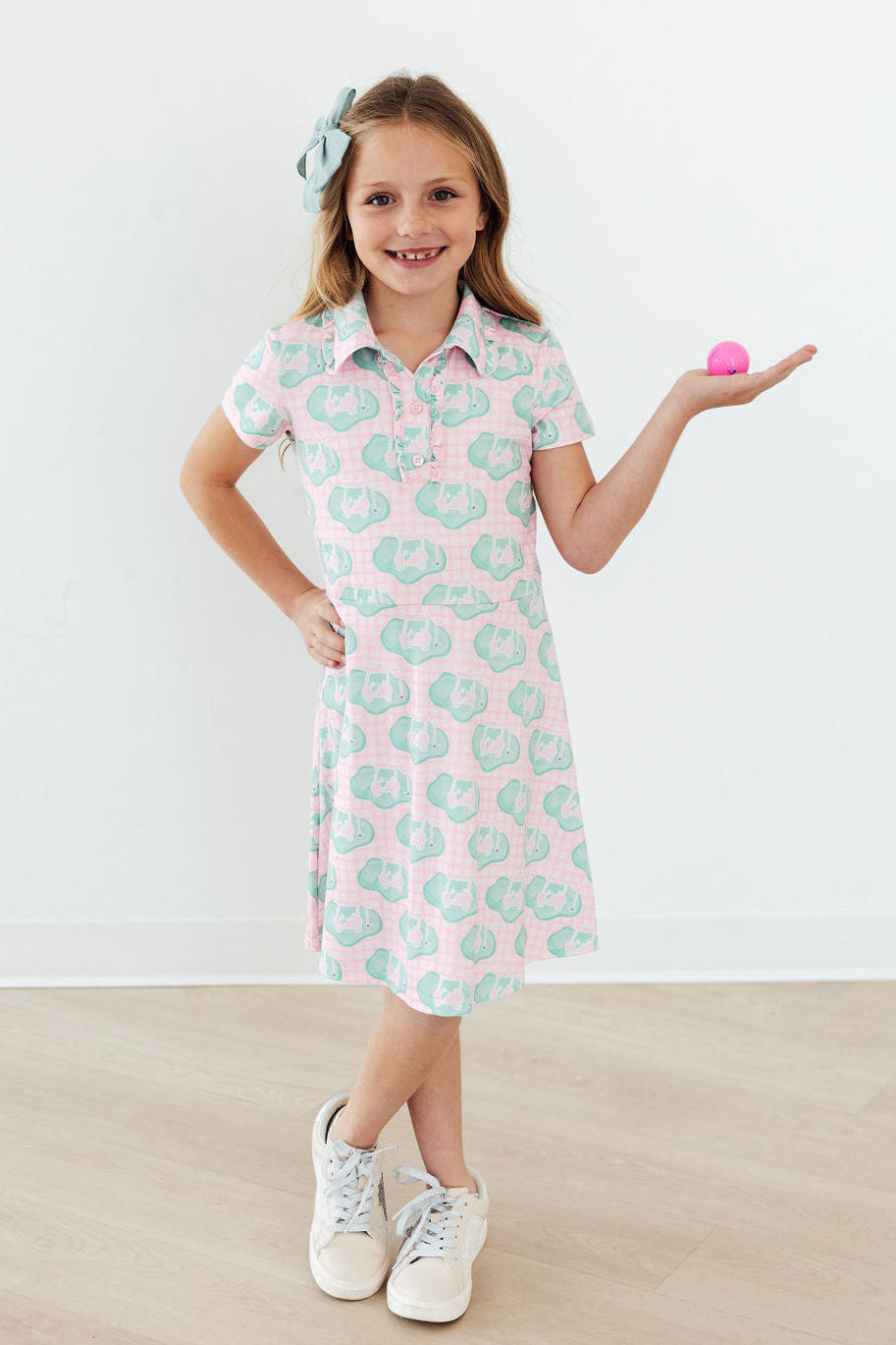 Mila & Rose ® She's on the Green S/S Polo Dress — main product shot