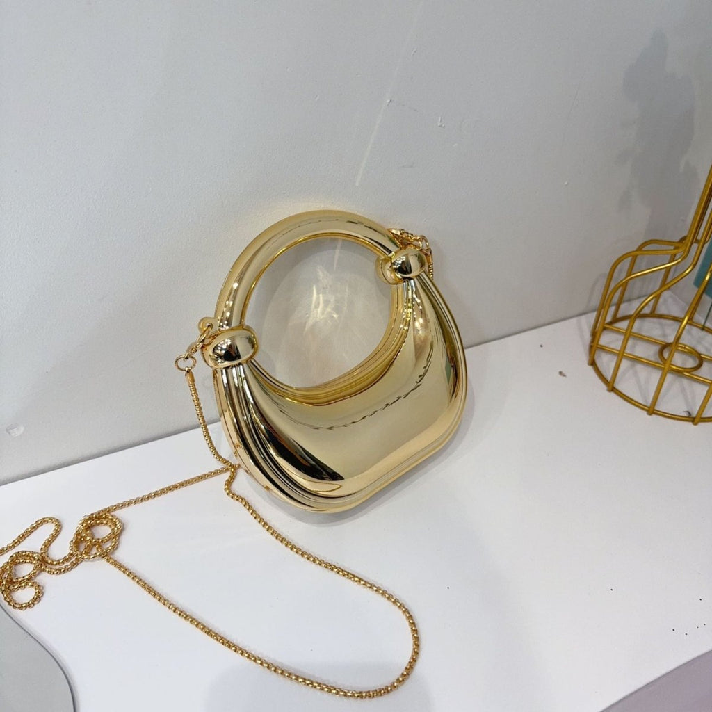 Mariam's Collection Mini Acrylic Crescent Bag Versatile Stylish Clutch Bag (MAC336) — fabric or material detail