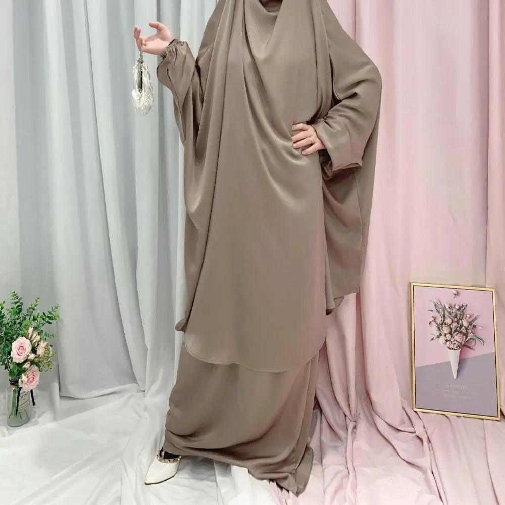 Mariam's Collection Mariam's Collection MJ008  Nida Fabric 2-Piece Set Jilbab — fabric or material detail