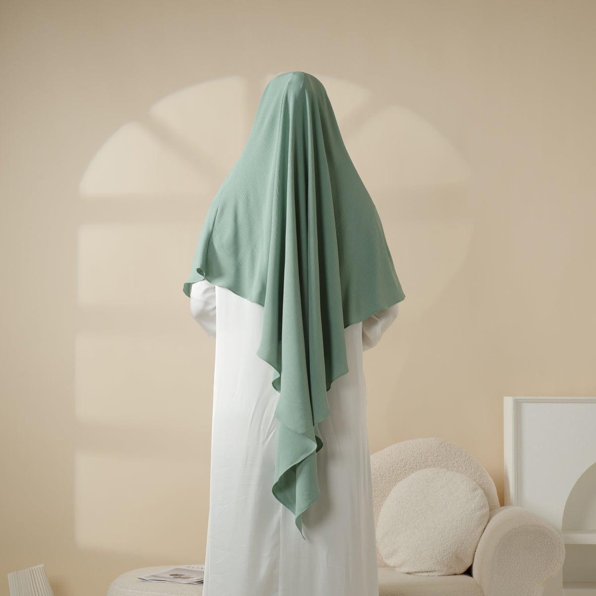 Mariam's Collection Comfort Crepe One Layer Khimar (MK014) — construction detail