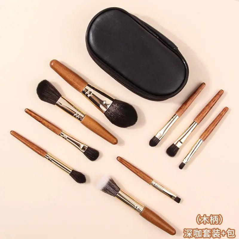 Mariam's Collection Mariam's Collection MMU025 Professional 9pcs Makeup Brush Set — Mariam's Collection branding close-up