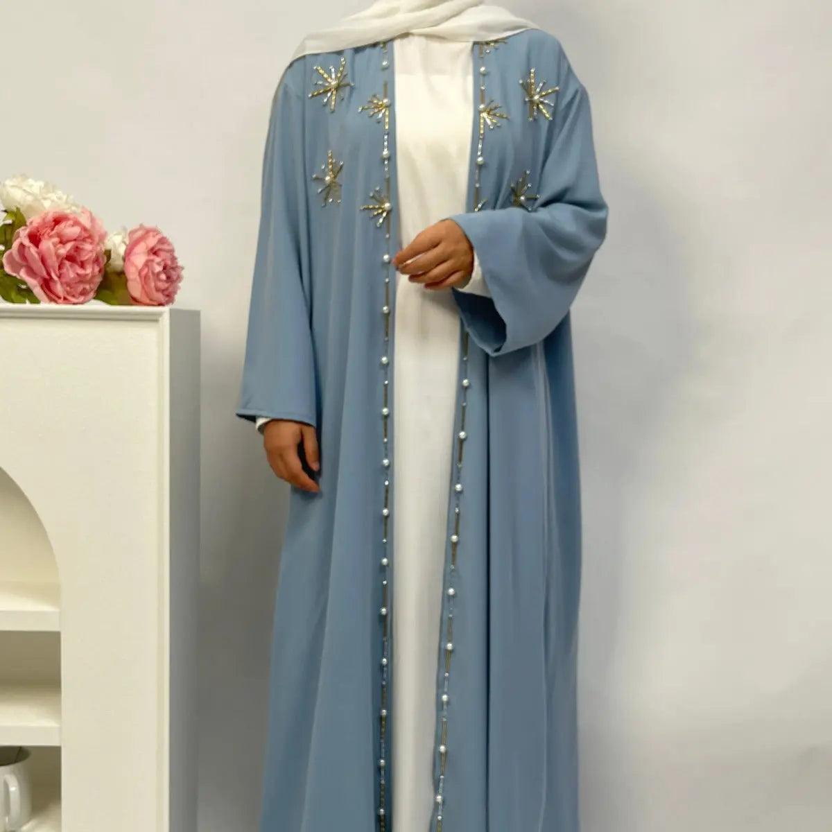 Nida Pearl 4-Piece Set Open Abaya (MOA012)