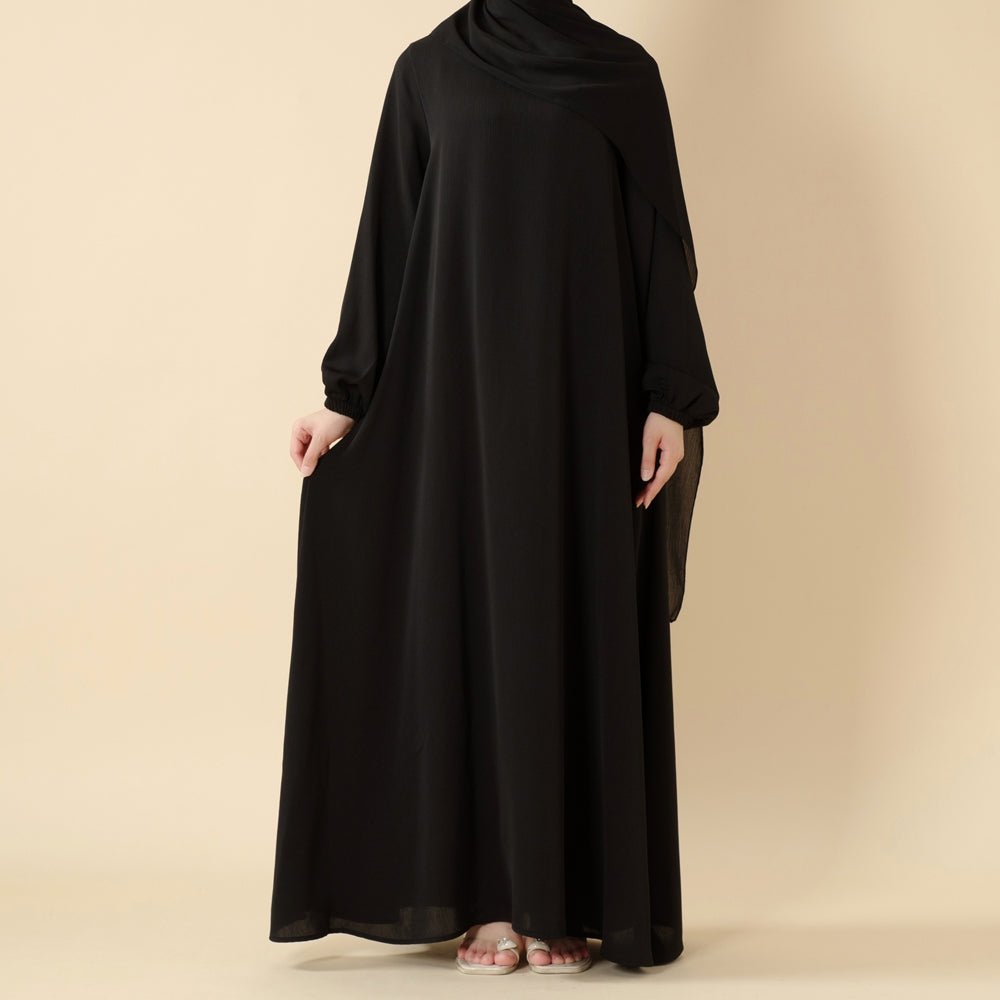 Mariam's Collection Modest Luxury Premium Nida Abaya | Zoom Umbrella Cut Summer Abaya (MA233) — construction detail