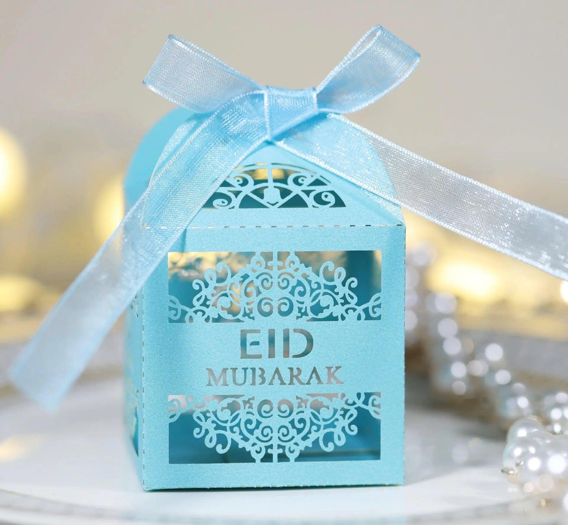 Mariam's Collection Mariam's Collection MR018 50 Pcs Happy Eid Mubarak Hollow Candy Box — lifestyle worn / used context