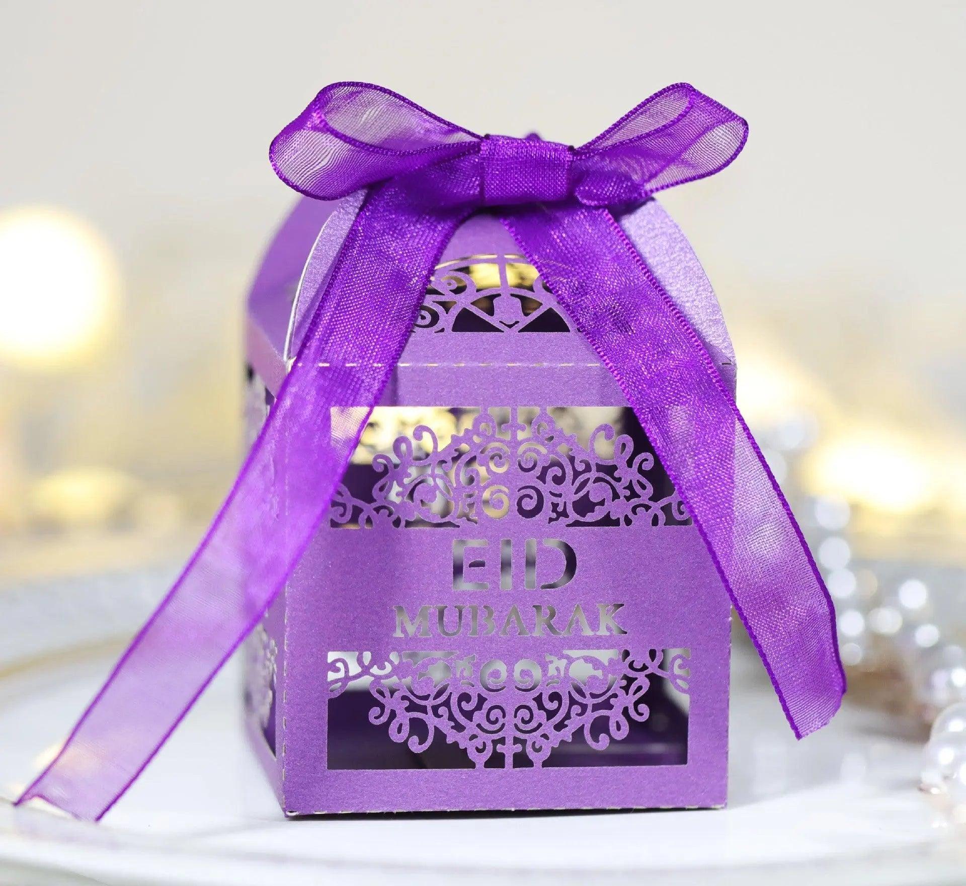 Mariam's Collection Mariam's Collection MR018 50 Pcs Happy Eid Mubarak Hollow Candy Box — feature highlight