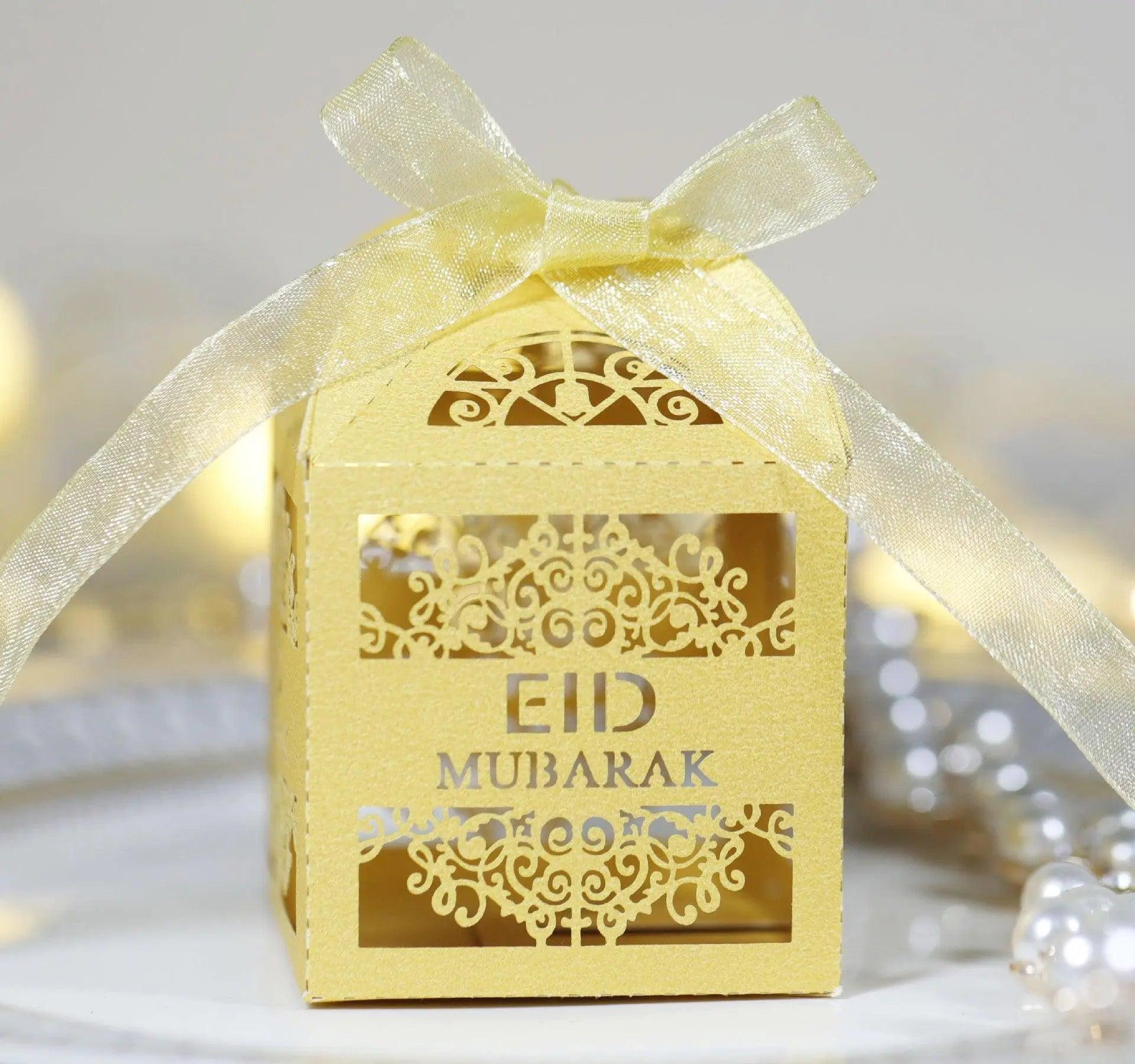 Mariam's Collection Mariam's Collection MR018 50 Pcs Happy Eid Mubarak Hollow Candy Box — detail shot 10