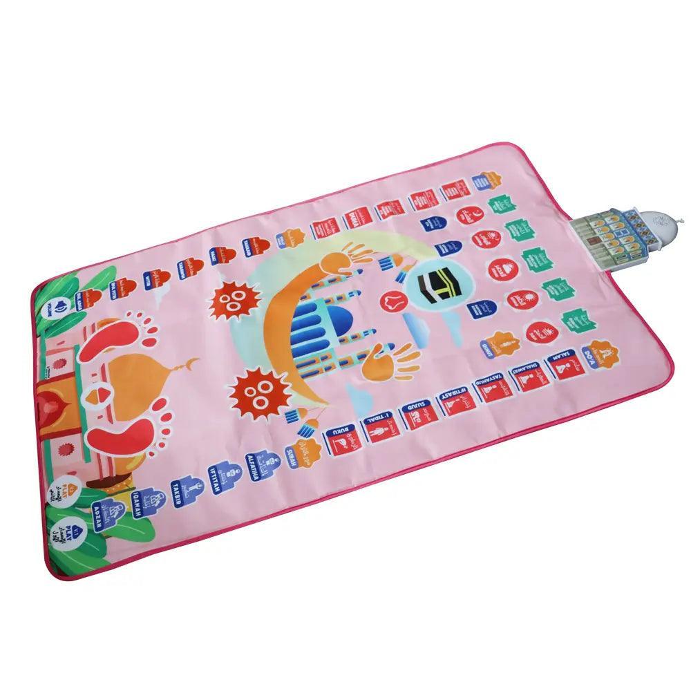 Mariam's Collection Electronic Interactive Children Prayer Mat, Muslim Kids Educational Prayer Mat… — fabric or material deta