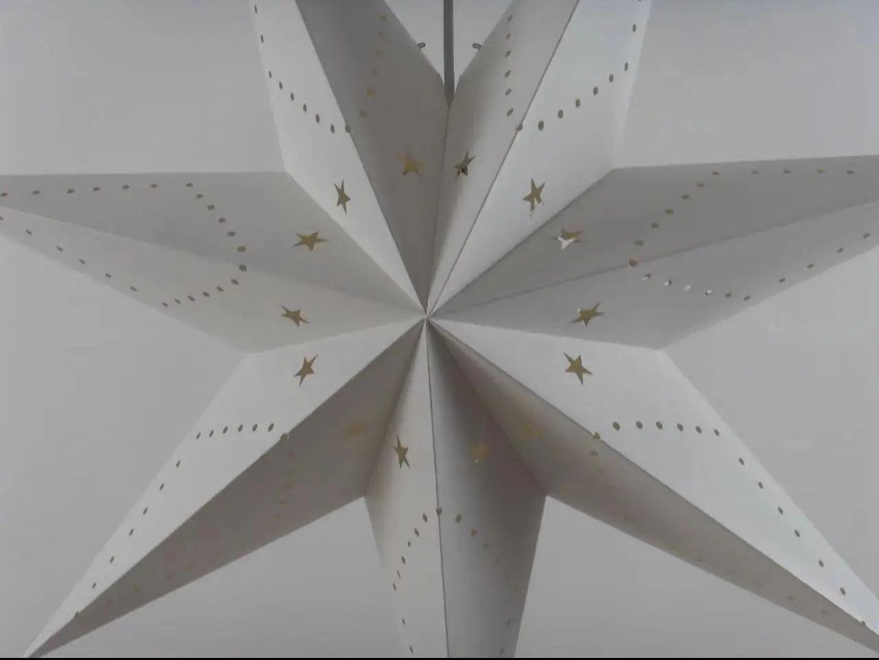 Mariam's Collection MR035 Hollow Star Hanging, Eid Mubarak Christmas Ramadan Decoration — flat-lay composition