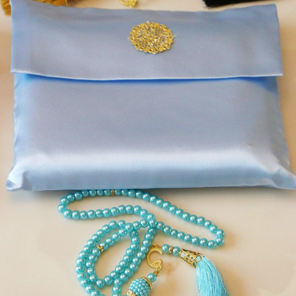 Mariam's Collection Mariam's Collection Luxury Prayer Mat and Tasbeeh Set (MR048) — feature highlight