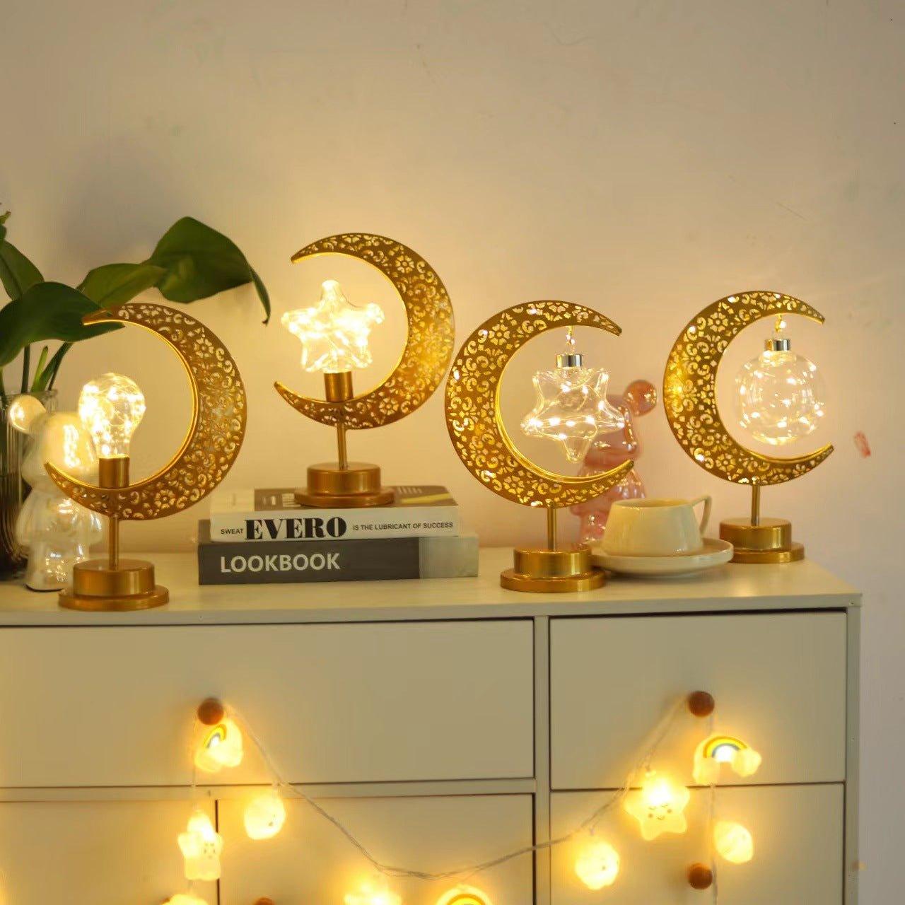 Mariam's Collection Mariam's Collection MR060 LED Wrought Iron Moon Lamp — main product shot