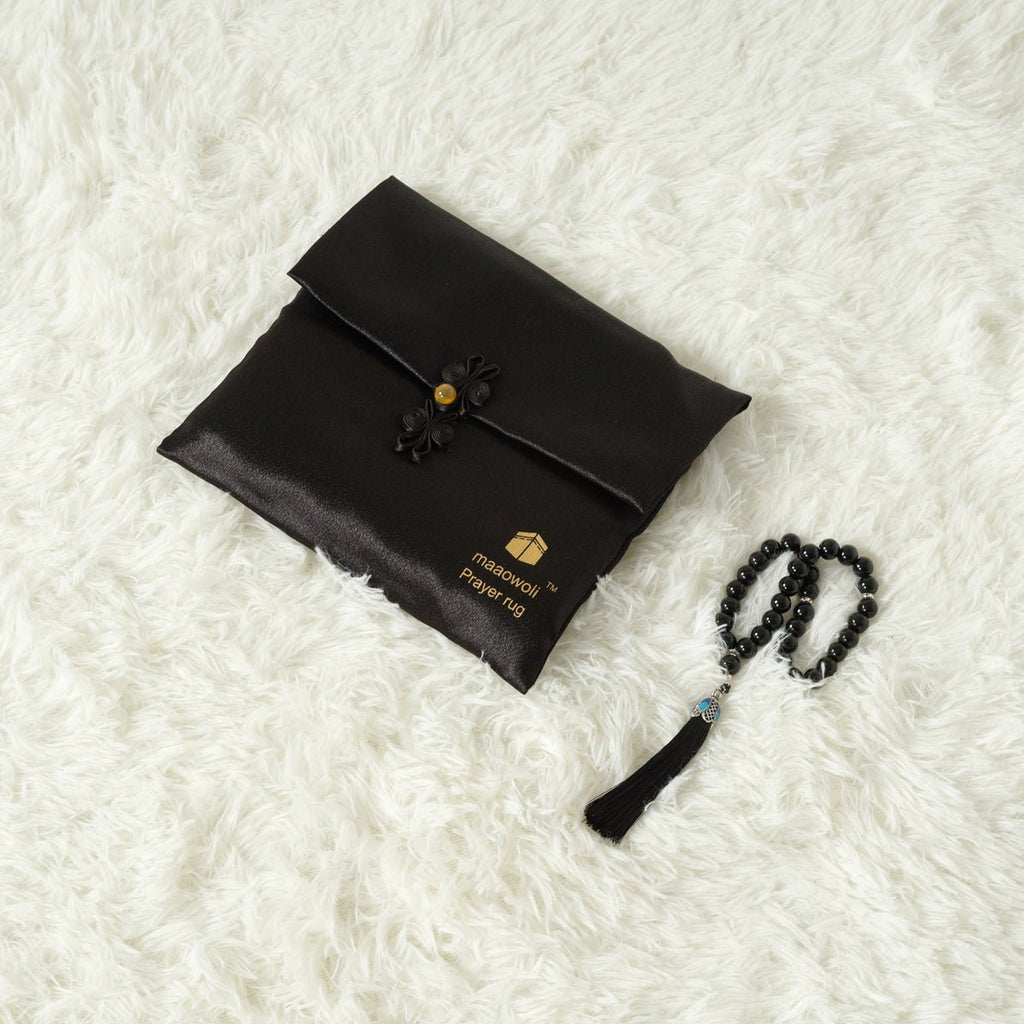 Mariam's Collection MR065 Eco-Friendly New Luxury Prayer Mat and Tasbeeh Set — detail shot 7