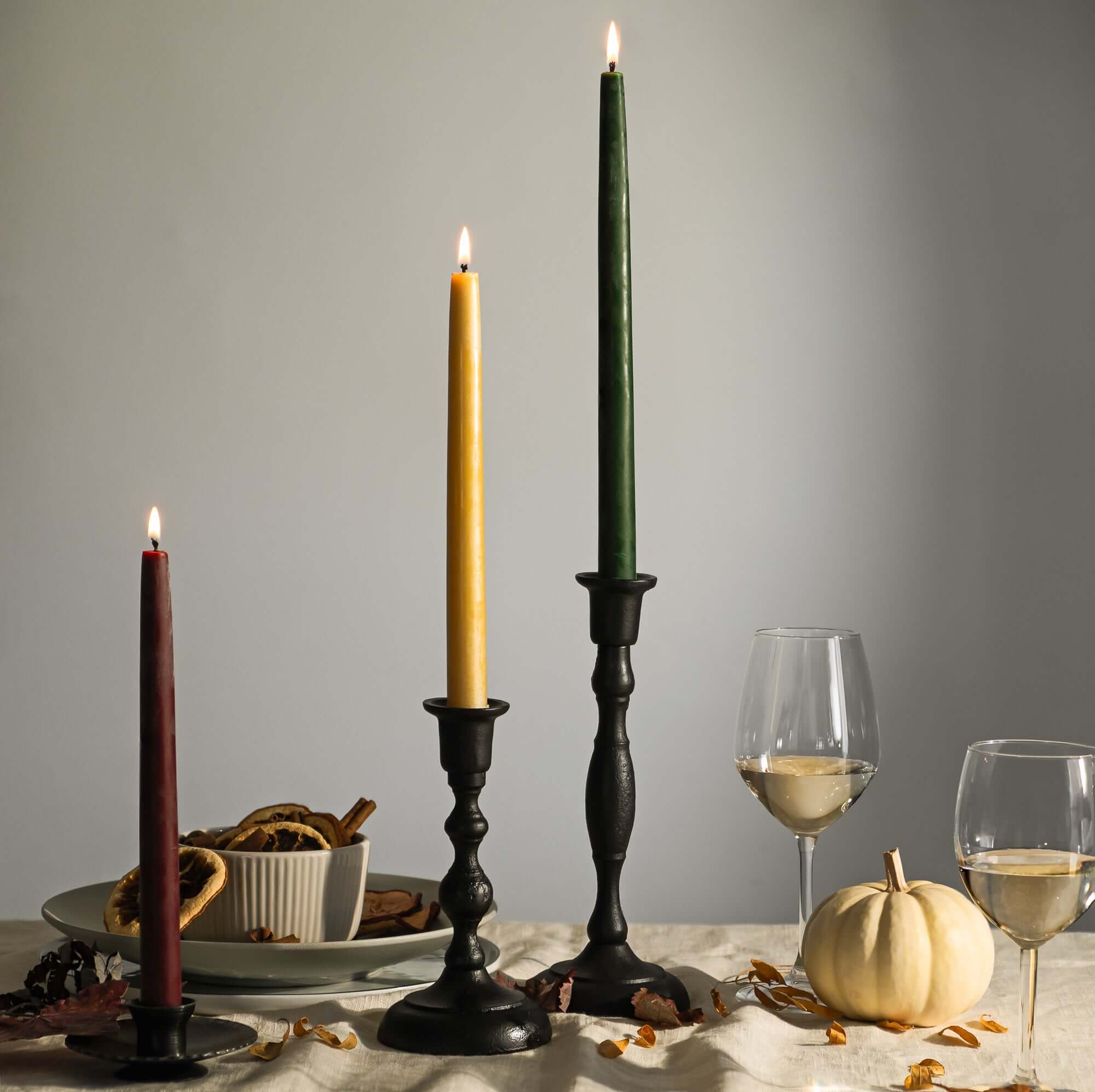 Bluecorn Candles Hand-Dipped Beeswax Taper Candles - Bulk 4-Pair Bundle — alternate view