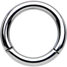 14G 5/16 Solid G23 Implant Grade Titanium Hinged Segment Ring