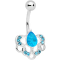 BodyCandy Aqua Gem Delightful Art Deco Belly Ring — main product shot