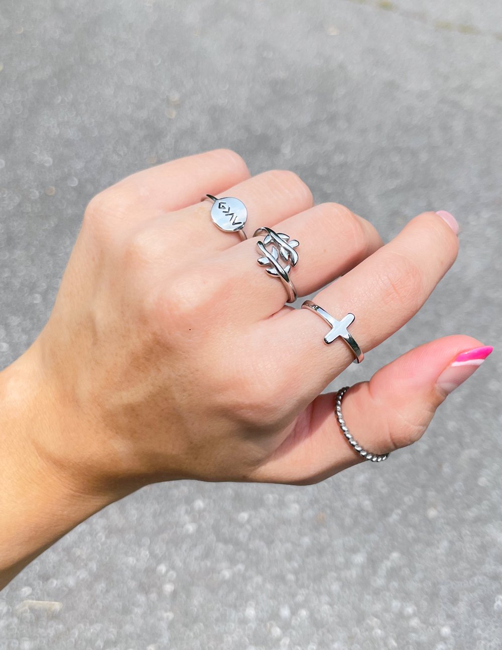 Elevated Faith Olive Branch Ring — lifestyle context