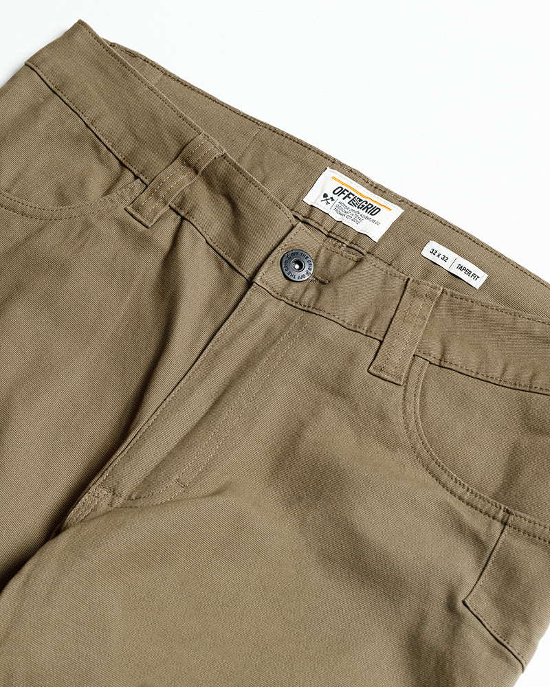 Off The Grid Surplus Trailblazer Taper Fit Pants - Coyote — fabric or material detail