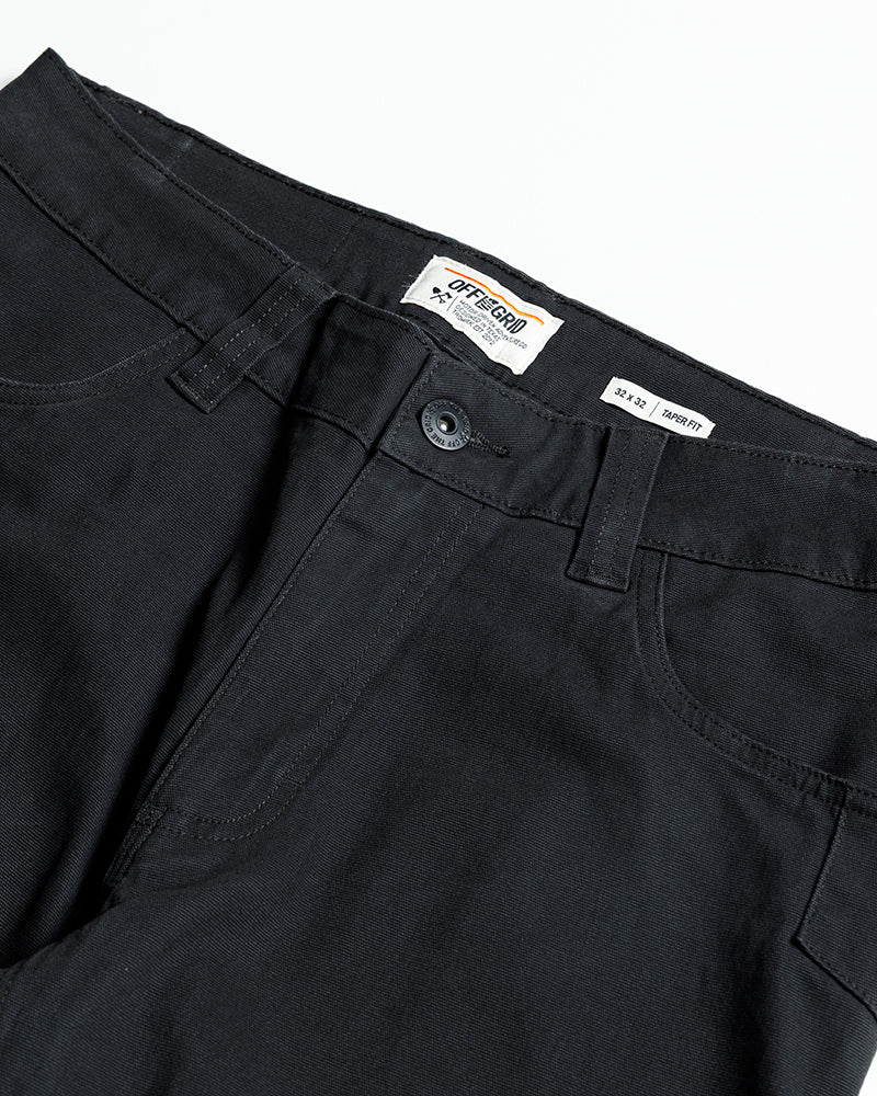 Off The Grid Surplus Trailblazer Taper Fit Pants - BLK — color detail