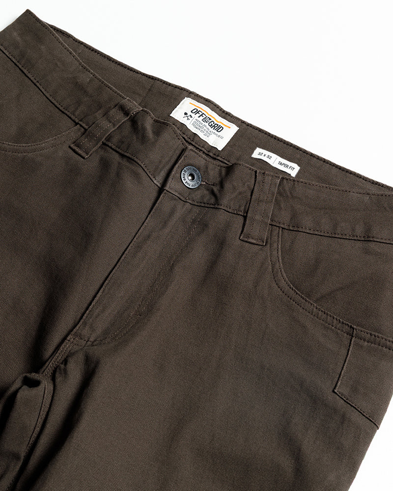 Off The Grid Surplus Trailblazer Taper Fit Pants - DK BRN — size reference