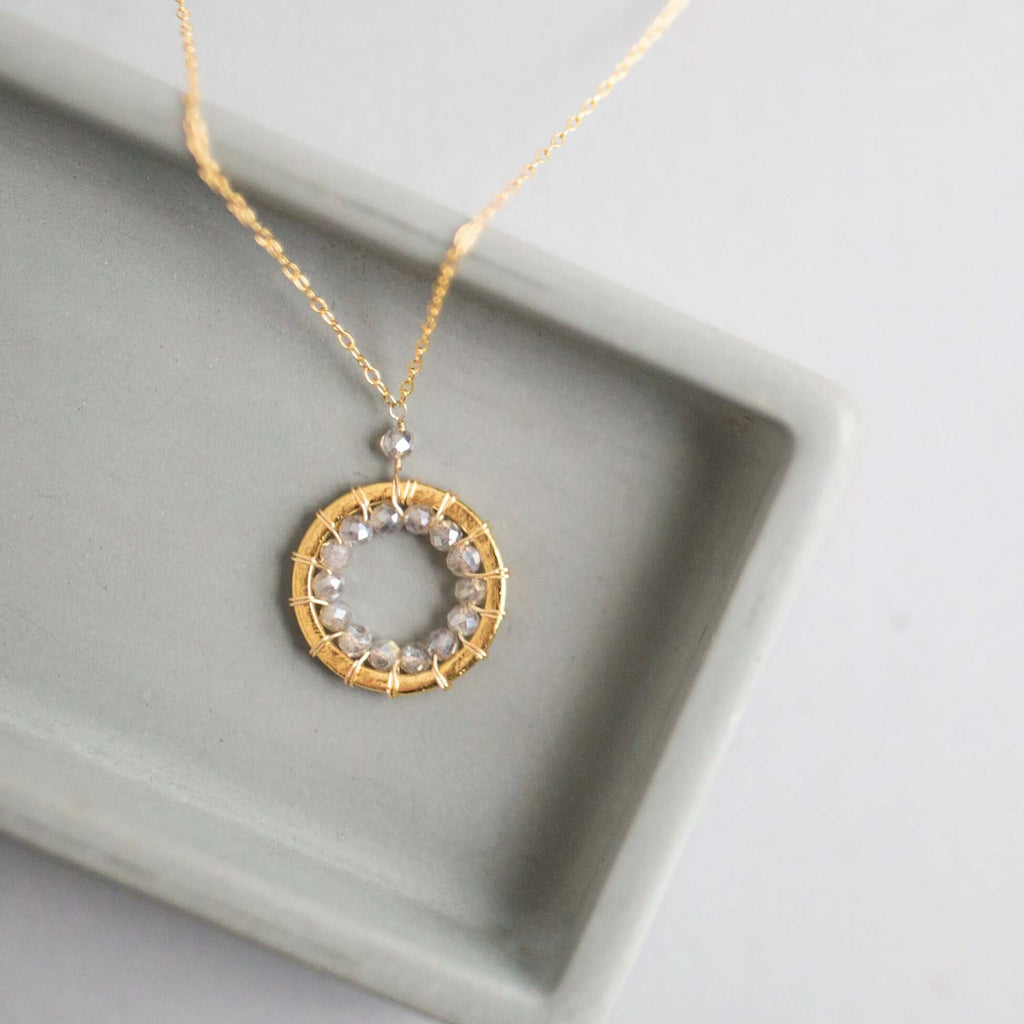 PARKEN JEWELRY Halo Mini Gold Pendants — necklaces category context
