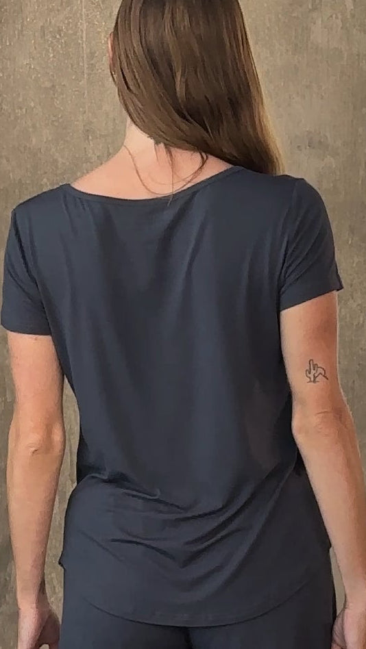 Spun Bamboo Women’s Bamboo Lounge Set - Lounge T-Shirt + Lounge Shorts — packaging