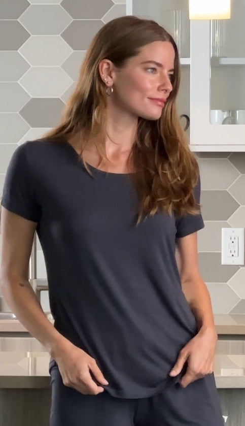 Spun Bamboo Women’s Bamboo Lounge Short Sleeve T-Shirt — main product shot