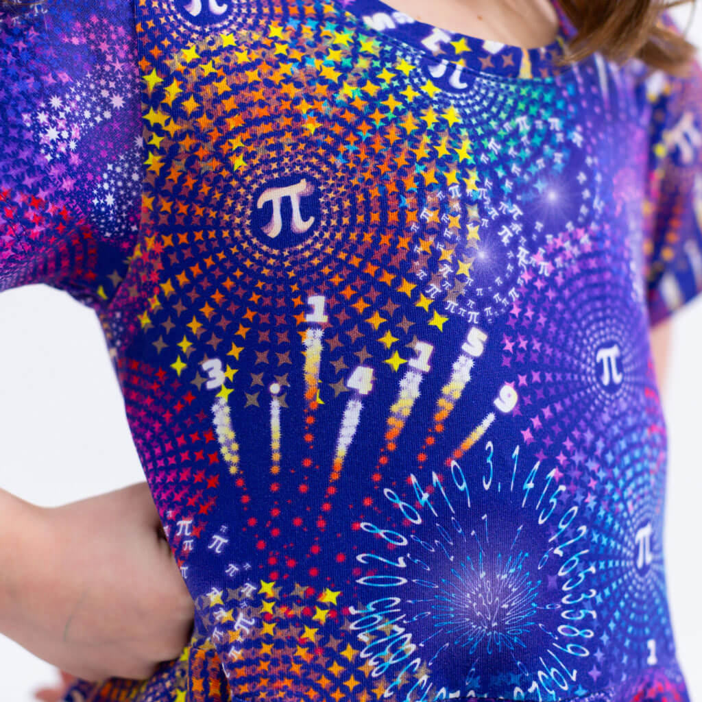 Princess Awesome & Boy Wonder "Pi-rotechnics" Pi Fireworks Super Twirler Dress with Pockets — main product shot