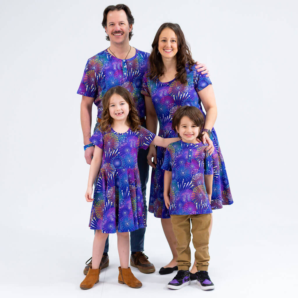 Princess Awesome & Boy Wonder "Pi-rotechnics" Pi Fireworks Super Twirler Dress with Pockets — alternative angle