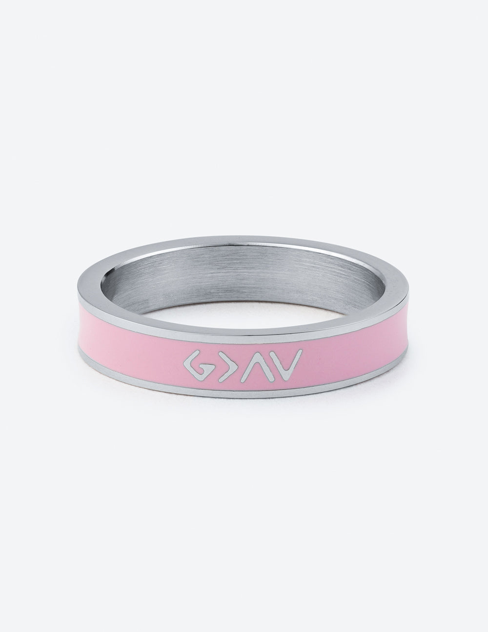 Elevated Faith Pink Enamel Highs and Lows Ring — main product shot