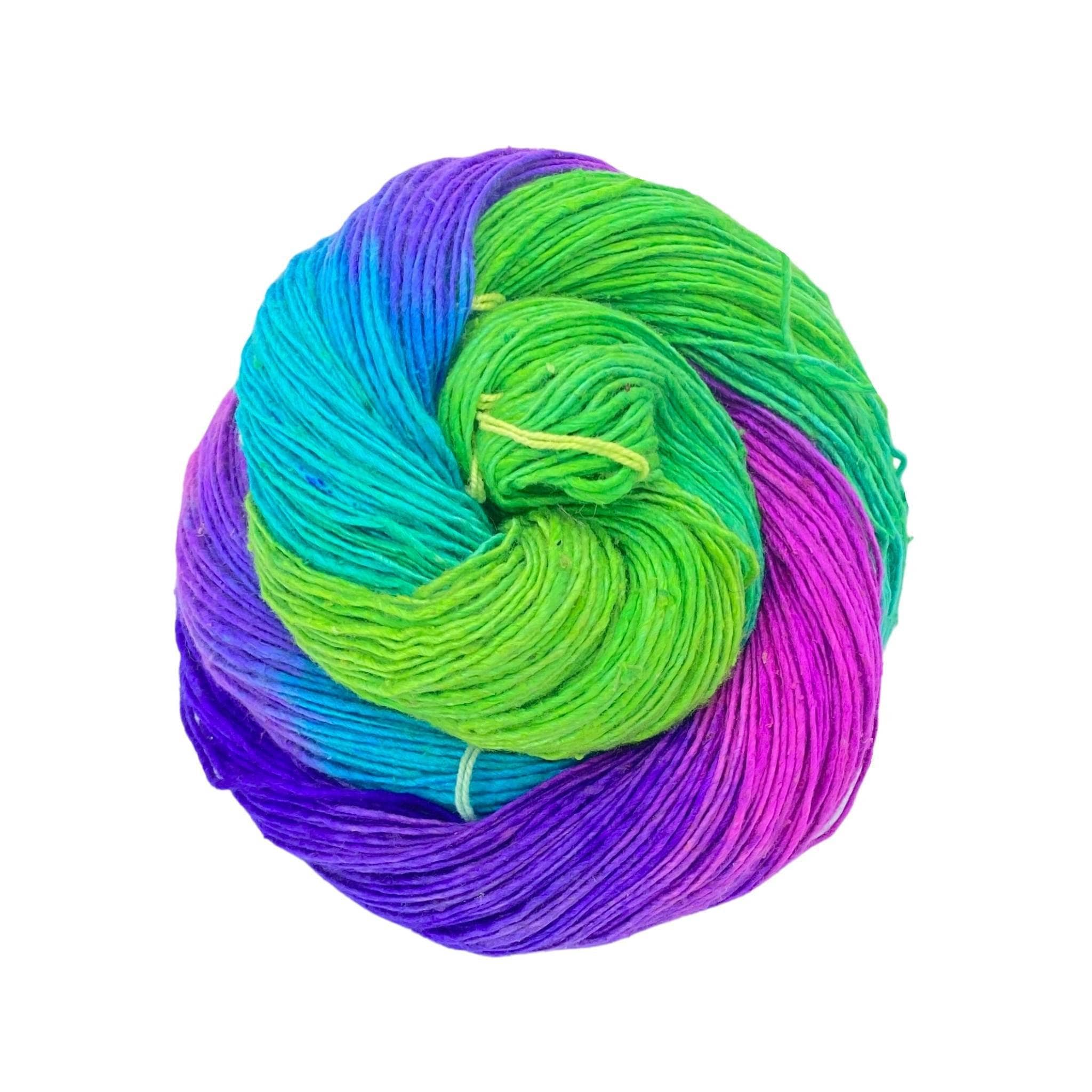 Darn Good Yarn Darn Good Yarn Pixie Bonnet Crochet Kit — Darn Good Yarn branding close-up