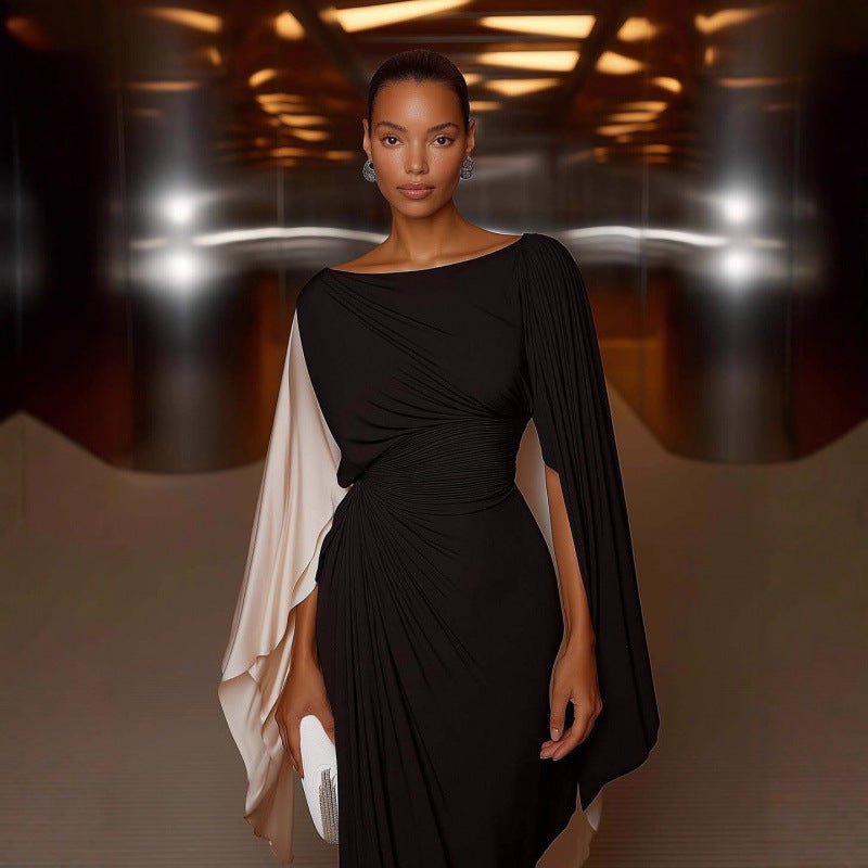 Pleated Evening Dress | Off-Shoulder Ruched Bodycon Gown(MS275)
