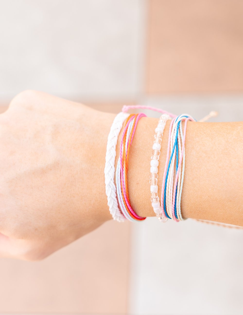 Elevated Faith Mystery String Bracelet — lifestyle context