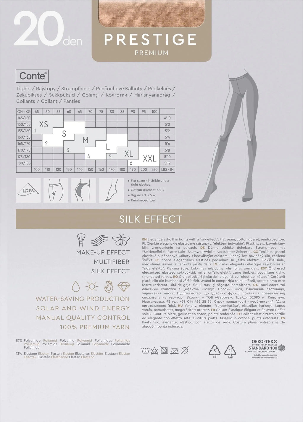 TheRanok.com Tights Conte Prestige 20 Den - Sheer to Waist Noble Shine — main product shot