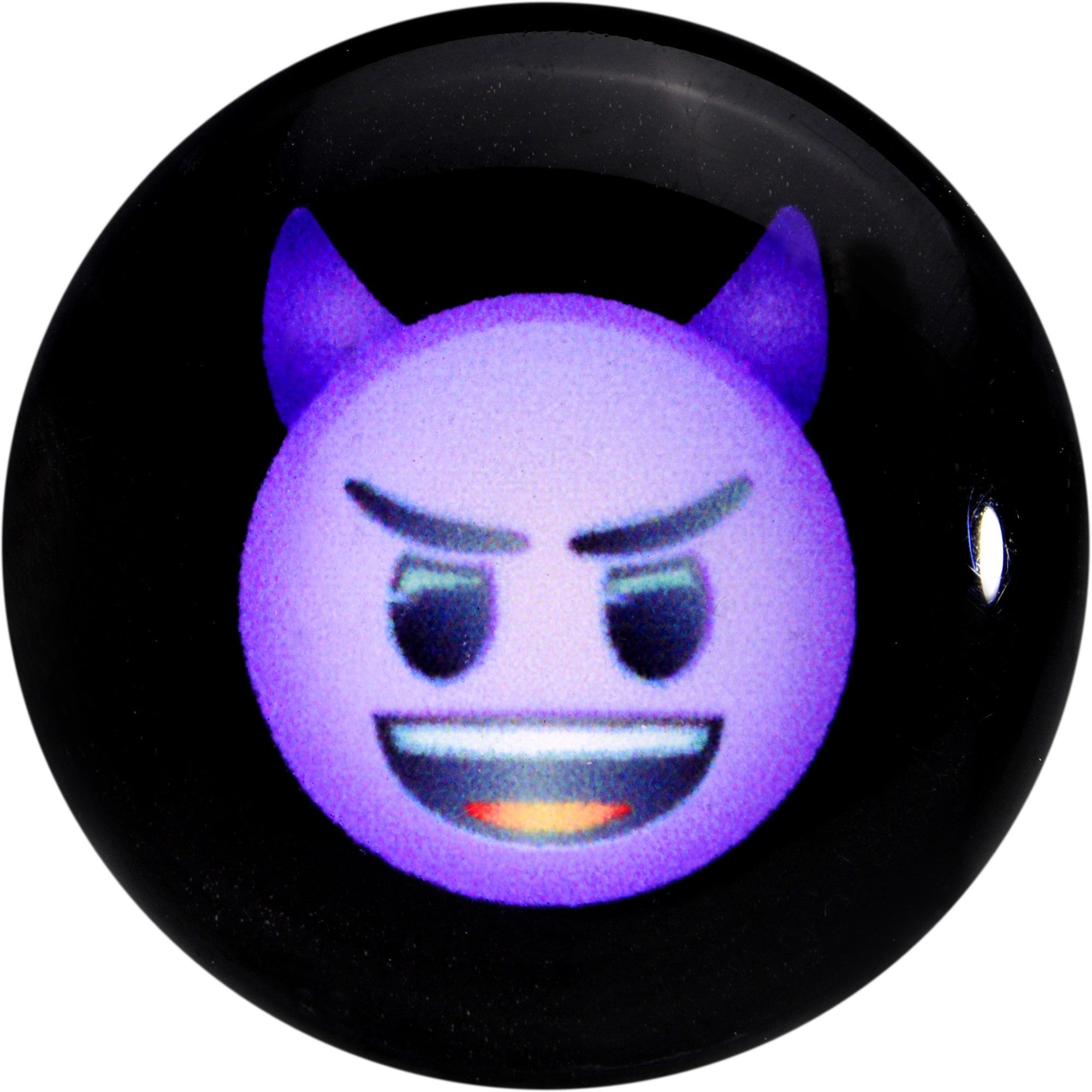 BodyCandy 5/8 Licensed Purple Devil emoji Acrylic Double Flare Plug Set — plug category context